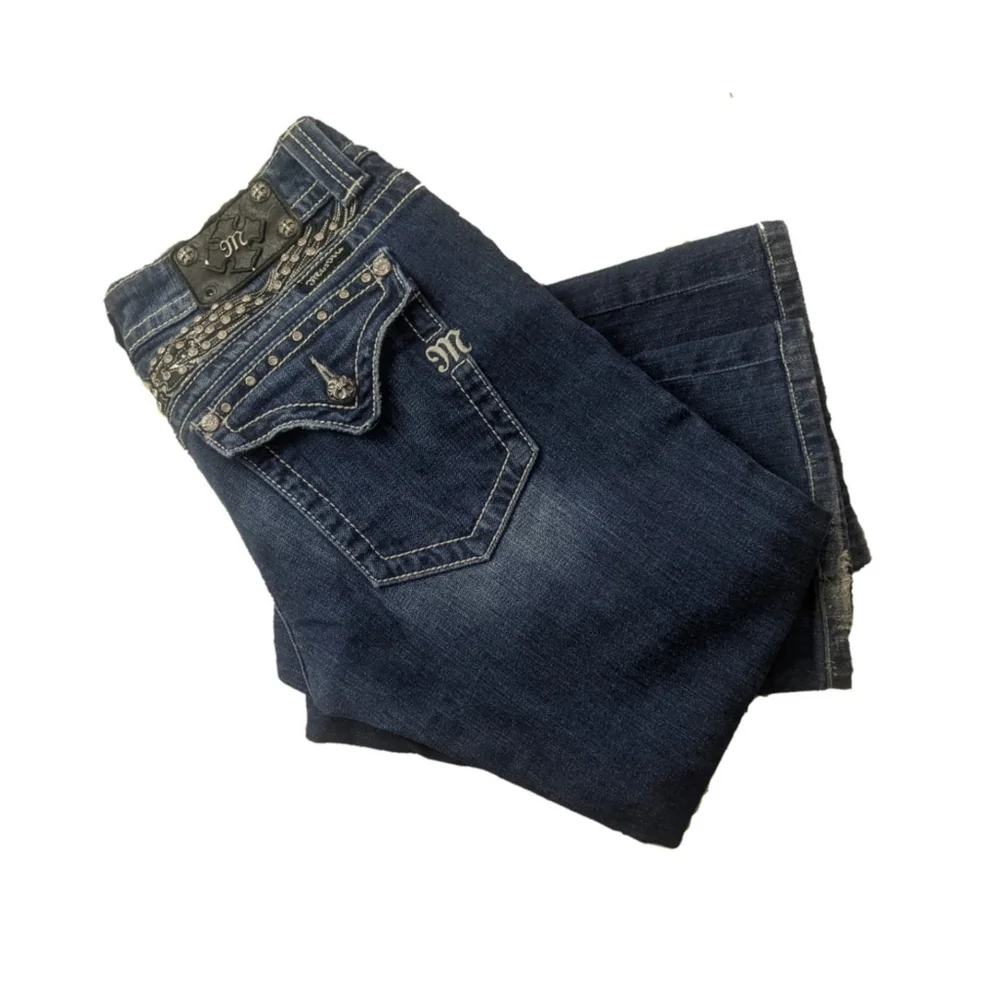 Miss Me | Jeans | Miss Me Jeans Womens 3x33 Bootcut Logo Dark Wash